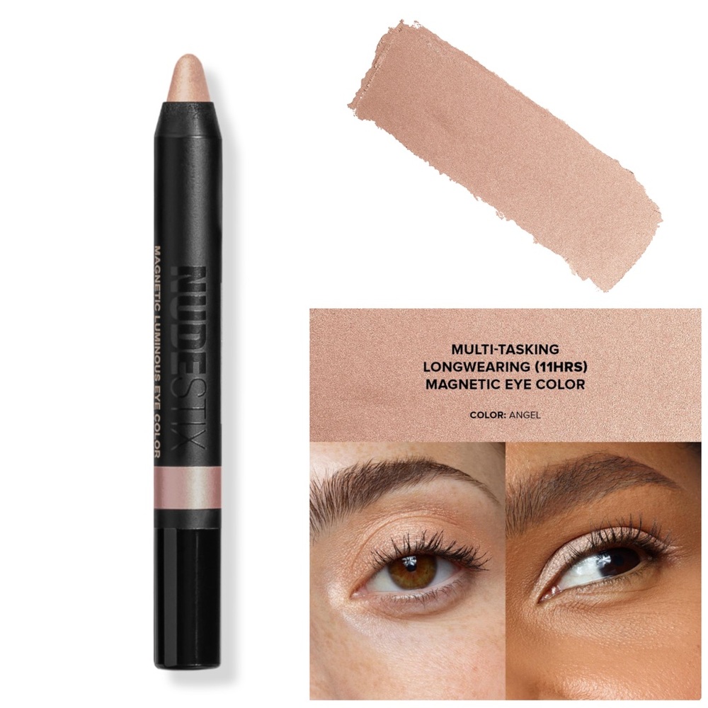 NEW Nudestix Magnetic Luminous Eye Color in Angel (Neutral Nude Rose Gold) Full